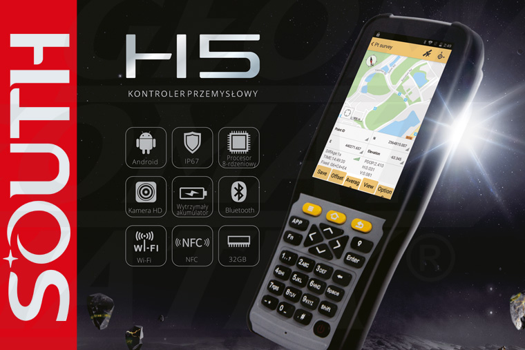 Nowość! Przemysłowy kontroler geodezyjny South H5 z systemem Android 8.1